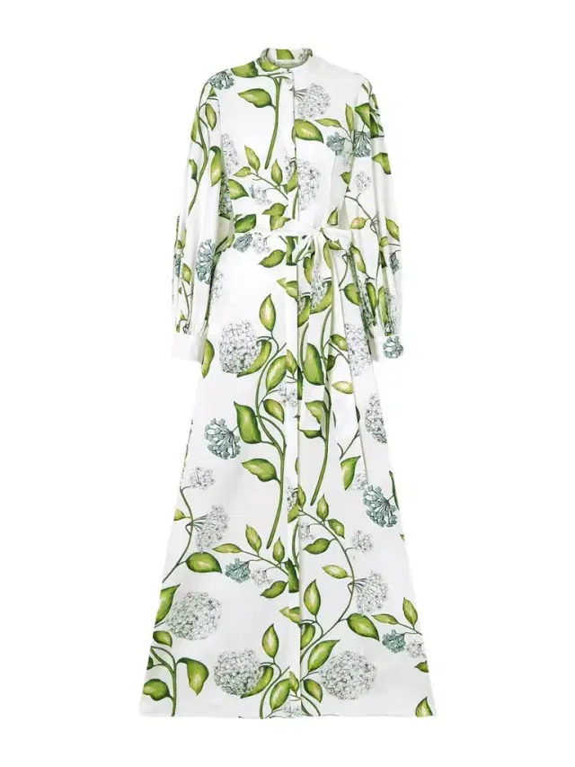 Belted Floral-print Cotton-poplin Dress