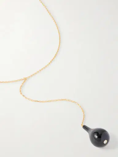 TOTEME Gold-plated, Onyx And Swarovski Crystal Necklace | Thumbnail 4 TOTEME Gold-plated, Onyx And Swarovski Crystal Necklace | Thumbnail 4