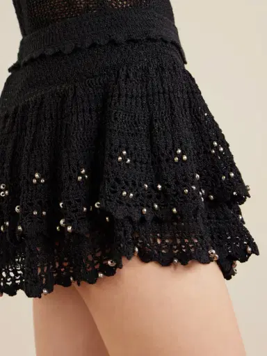 Isabel Marant Metuanie Crocheted Embellished Cotton-blend Shorts | Thumbnail 5