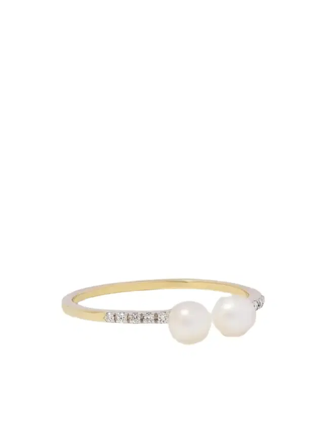 14-karat Gold, Pearl And Diamond Ring 14-karat Gold, Pearl And Diamond Ring