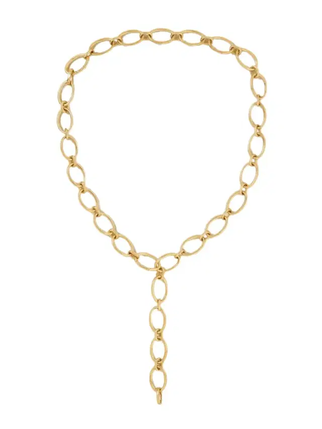 Oval Link Chain 18-karat Gold Necklace And Bracelet Set