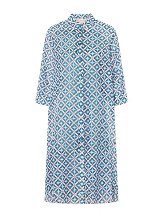 Beachwear Printed Cotton And Silk-blend Midi Dress