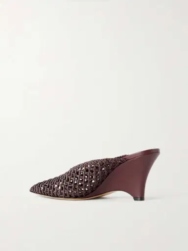 Le Monde Béryl Victoria 70 Woven Leather Mules | Thumbnail 3