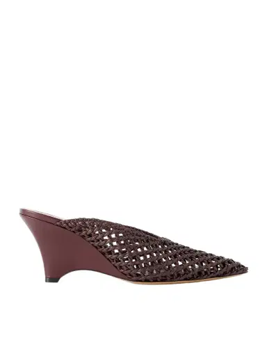 Le Monde Béryl Victoria 70 Woven Leather Mules | Thumbnail 1