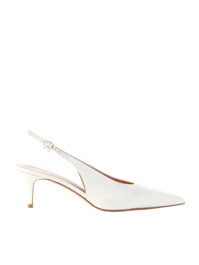 Robbie 55 Polished-leather Slingback Pumps