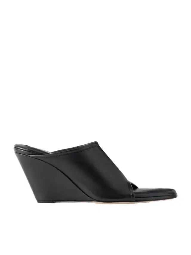 75 Stretch Leather Wedge Mules