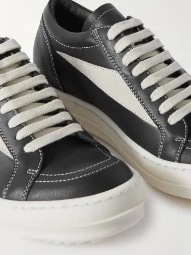 Rick Owens Vintage Suede-trimmed Leather Sneakers | Thumbnail 4