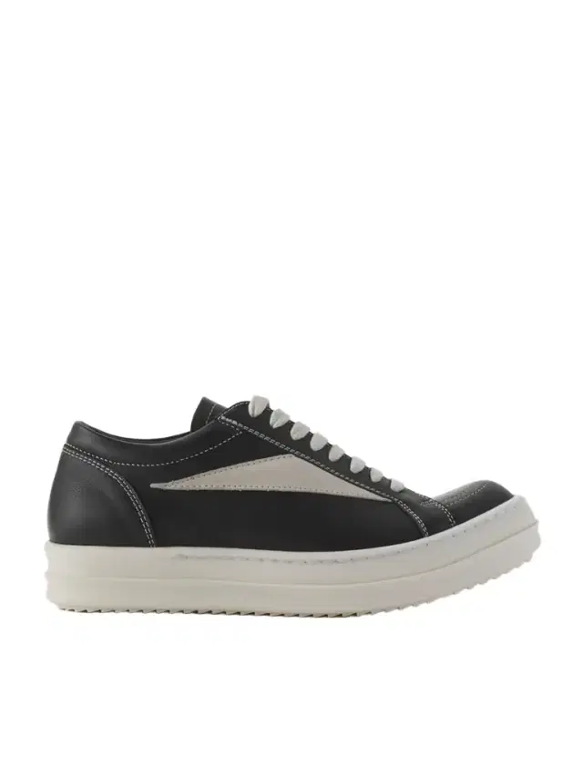 Vintage Suede-trimmed Leather Sneakers
