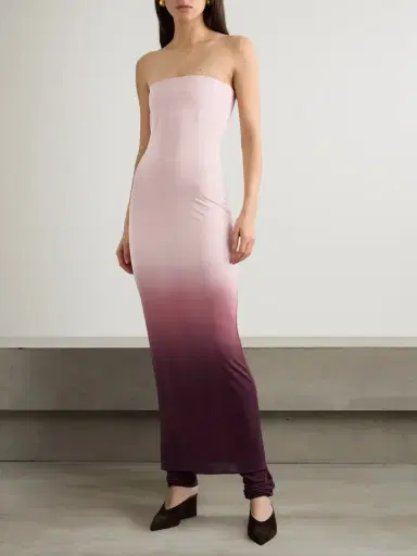 Alaïa Strapless Layered Dégradé Jersey Jumpsuit | Thumbnail 2 Alaïa Strapless Layered Dégradé Jersey Jumpsuit | Thumbnail 2