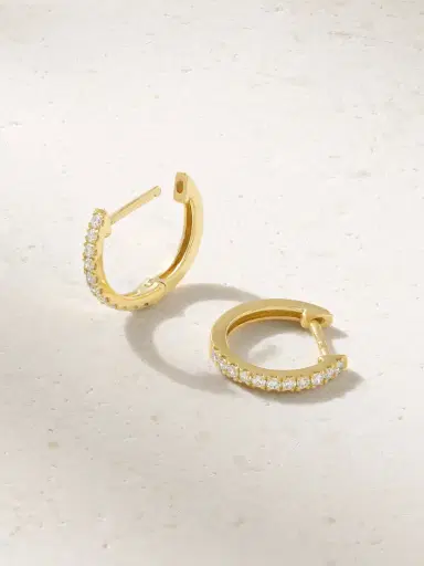 Anita Ko Huggies 18-karat Gold Diamond Earrings | Thumbnail 3