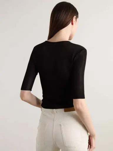 Saint Laurent Embellished Knitted Top | Thumbnail 3 Saint Laurent Embellished Knitted Top | Thumbnail 3