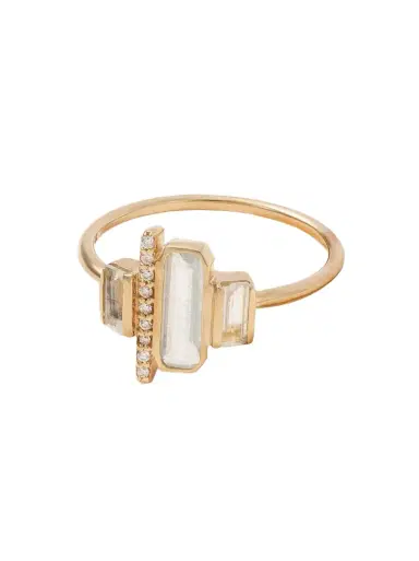 Melissa Joy Manning Cityscape 14-karat Recycled Gold, Aquamarine And Diamond Ring | Thumbnail 1