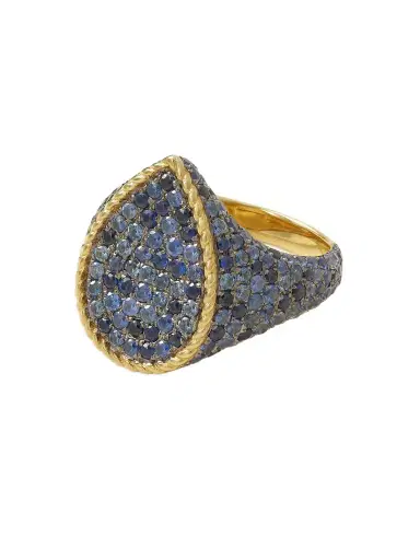 Yvonne Léon Poire 9-karat Gold Sapphire Ring | Thumbnail 1 Yvonne Léon Poire 9-karat Gold Sapphire Ring | Thumbnail 1
