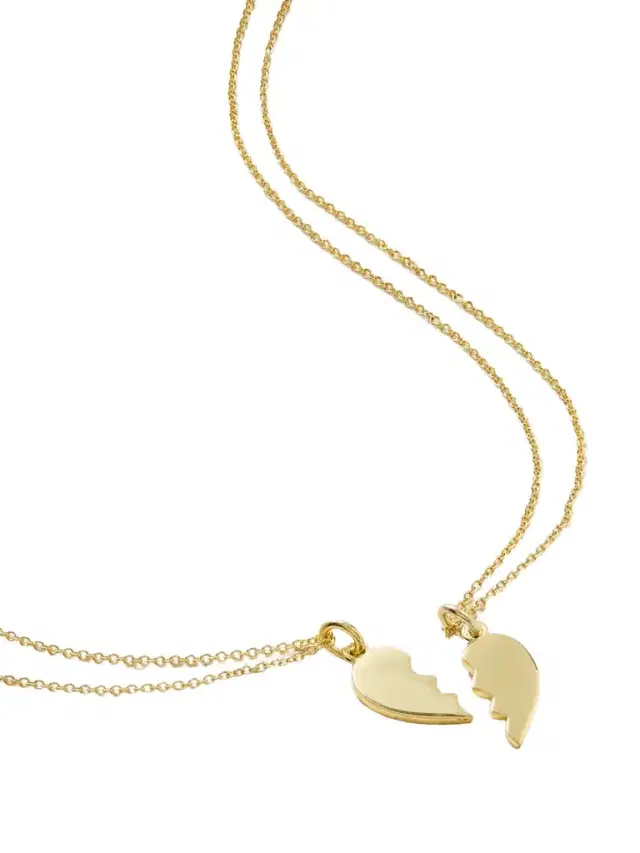 Jennifer Meyer Set Of Two Mini Piece Of My Heart 18-karat Gold Necklaces
