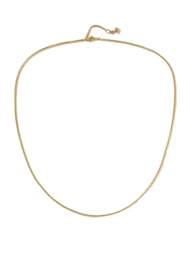 David Yurman Hollow Box Chain 18-karat Gold Necklace