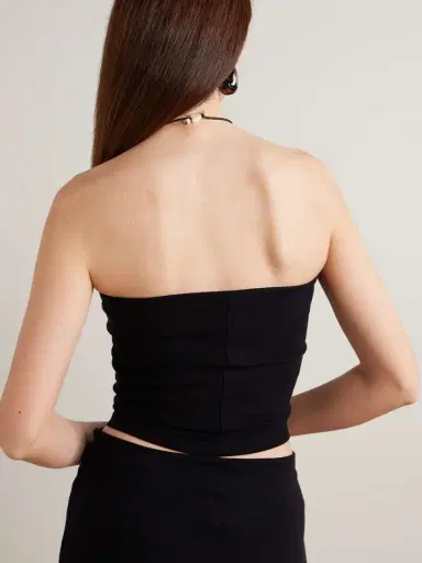 LESET Rio Strapless Cropped Stretch-ponte Top | Thumbnail 3