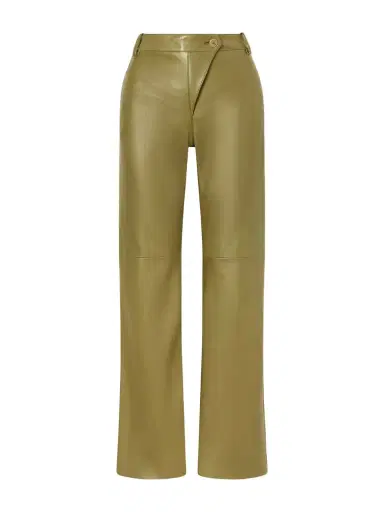Chloé High-rise Paneled Leather Straight-leg Pants | Thumbnail 1