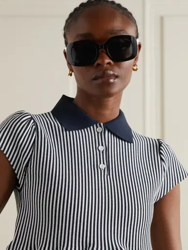 CELINE Eyewear Triomphe Oval-frame Acetate Sunglasses | Thumbnail 2
