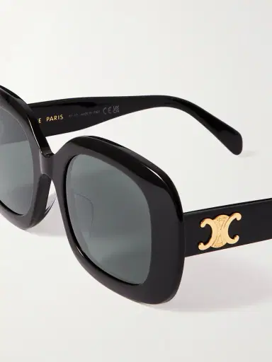 CELINE Eyewear Triomphe Oval-frame Acetate Sunglasses | Thumbnail 4
