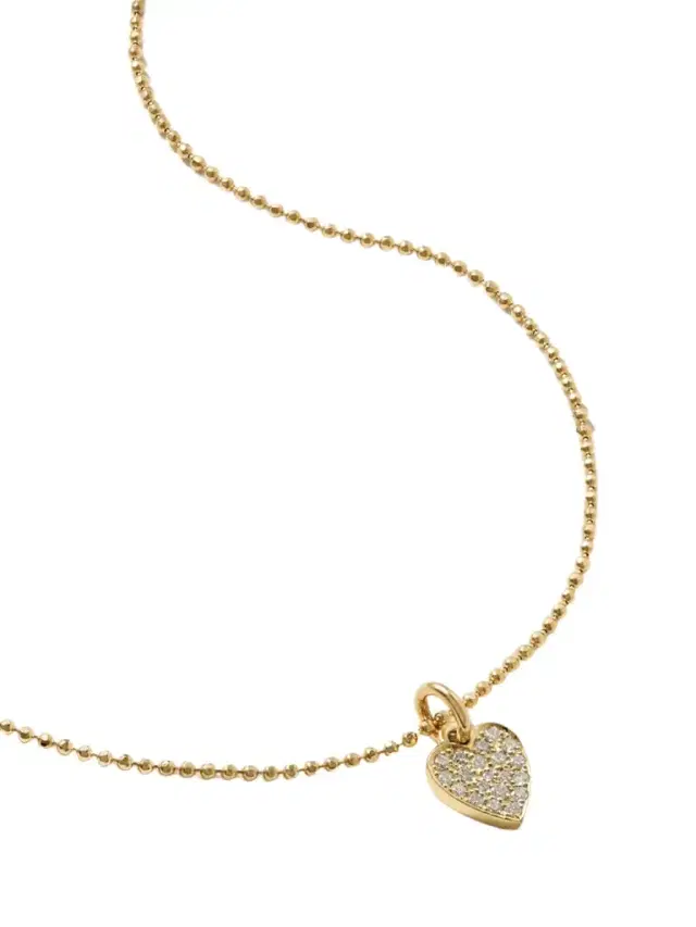 Heart 18-karat Gold Diamond Necklace
