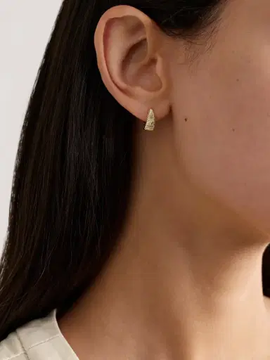 Yvonne Léon 9-karat Gold Diamond Hoop Earrings | Thumbnail 2