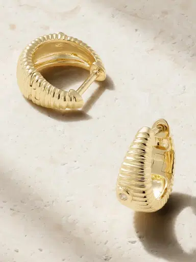 Yvonne Léon 9-karat Gold Diamond Hoop Earrings | Thumbnail 3