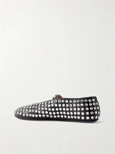 Alaïa Crystal-embellished Leather Ballet Flats | Thumbnail 3 Alaïa Crystal-embellished Leather Ballet Flats | Thumbnail 3