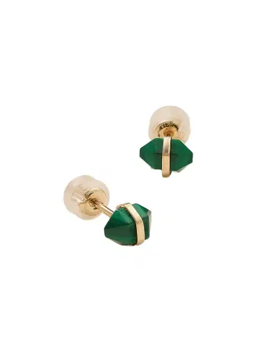 Melissa Joy Manning 14-karat Recycled Gold Malachite Earrings | Thumbnail 1