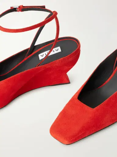 Alaïa 60 Suede Wedge Pumps | Thumbnail 5