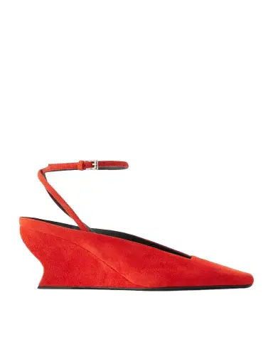 Alaïa 60 Suede Wedge Pumps | Thumbnail 1