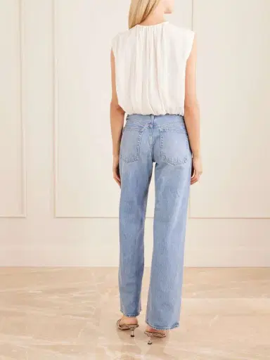 Frame Wave Cropped Silk Top | Thumbnail 4