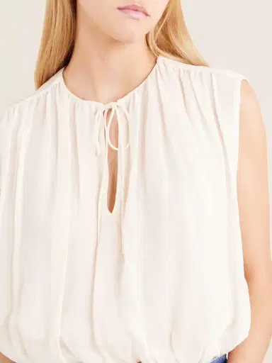 Frame Wave Cropped Silk Top | Thumbnail 5