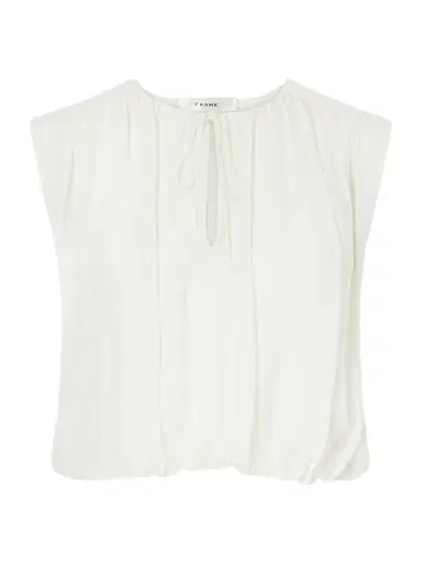 Frame Wave Cropped Silk Top | Thumbnail 1