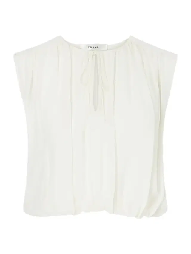 Frame Wave Cropped Silk Top