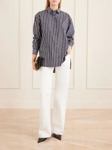 Nili Lotan Yorke Striped Cotton Shirt | Thumbnail 2