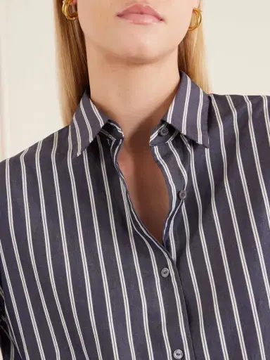 Nili Lotan Yorke Striped Cotton Shirt | Thumbnail 5