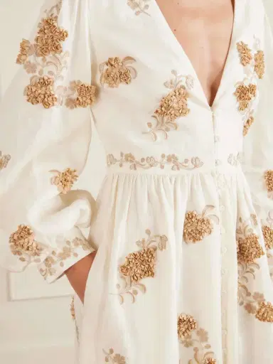 Agua by Agua Bendita Frambuesa Embroidered Cotton Maxi Dress | Thumbnail 5