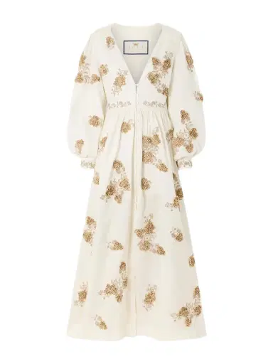 Agua by Agua Bendita Frambuesa Embroidered Cotton Maxi Dress | Thumbnail 1