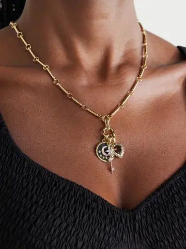 Foundrae 18-karat Gold, Enamel, Diamond And Quartz Necklace | Thumbnail 2 Foundrae 18-karat Gold, Enamel, Diamond And Quartz Necklace | Thumbnail 2