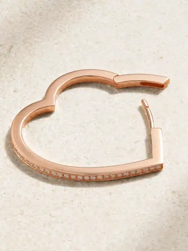 Repossi Antifer Heart Large 18-karat Rose Gold Diamond Single Earring | Thumbnail 3 Repossi Antifer Heart Large 18-karat Rose Gold Diamond Single Earring | Thumbnail 3