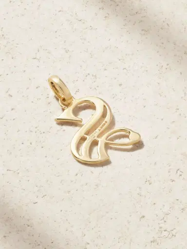 Foundrae Initials & Numbers Medium 18-karat Gold Diamond Pendant | Thumbnail 3 Foundrae Initials & Numbers Medium 18-karat Gold Diamond Pendant | Thumbnail 3