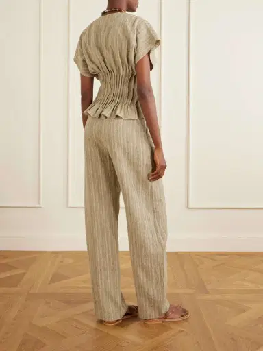 Cortana Camila Gathered Linen Top | Thumbnail 3 Cortana Camila Gathered Linen Top | Thumbnail 3