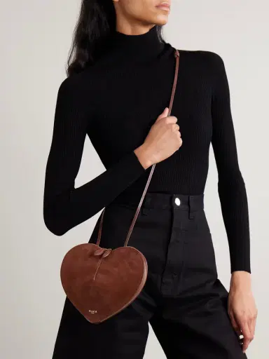 Alaïa Le Coeur Suede And Leather Shoulder Bag | Thumbnail 2