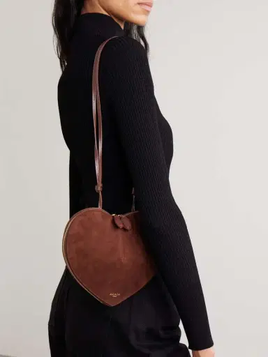 Alaïa Le Coeur Suede And Leather Shoulder Bag | Thumbnail 6