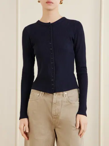 Citizens of Humanity Kari Ribbed Stretch-jersey Cardigan | Thumbnail 3 Citizens of Humanity Kari Ribbed Stretch-jersey Cardigan | Thumbnail 3