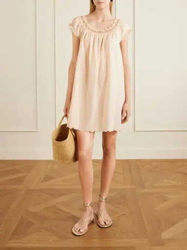 DÔEN Lelia Embroidered Organic Cotton-voile Nightdress | Thumbnail 2 DÔEN Lelia Embroidered Organic Cotton-voile Nightdress | Thumbnail 2
