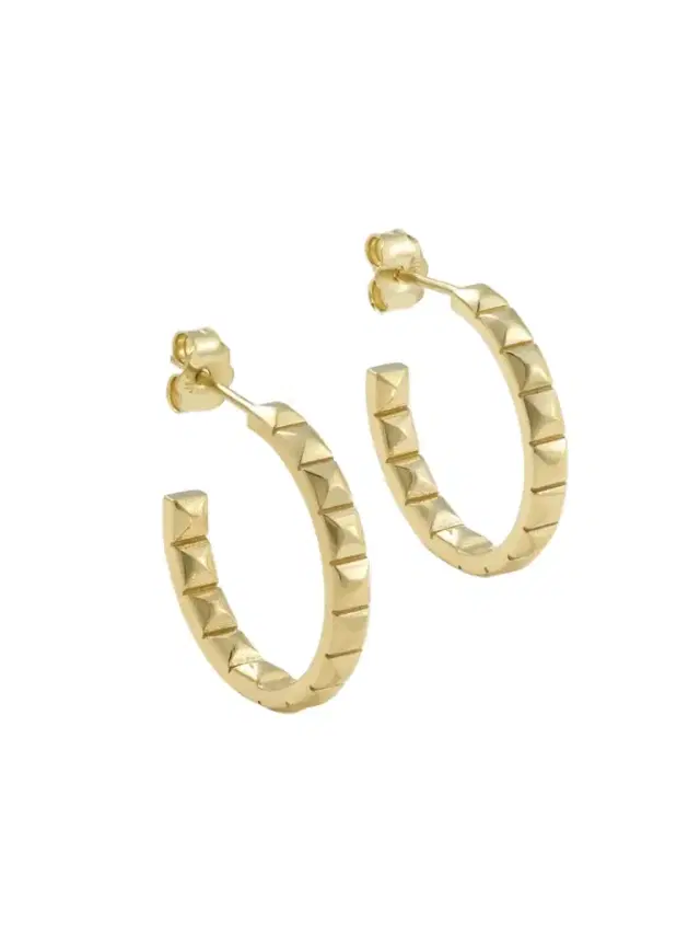 Jennifer Meyer Small Square 18-karat Gold Hoop Earrings
