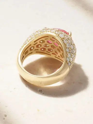 Jacquie Aiche 1-karat Gold, Diamond And Tourmaline Ring | Thumbnail 3