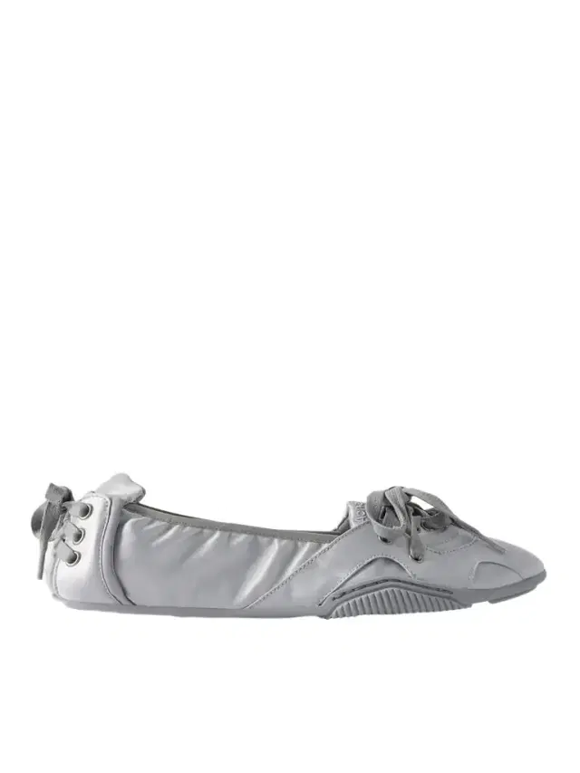 Bilaria Paneled Logo-print Satin Ballet Flats
