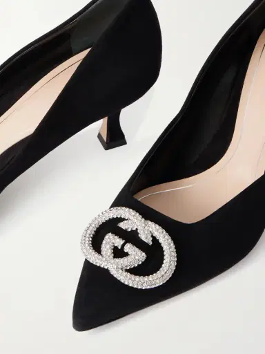 Gucci Embellished Suede Pumps | Thumbnail 5 Gucci Embellished Suede Pumps | Thumbnail 5